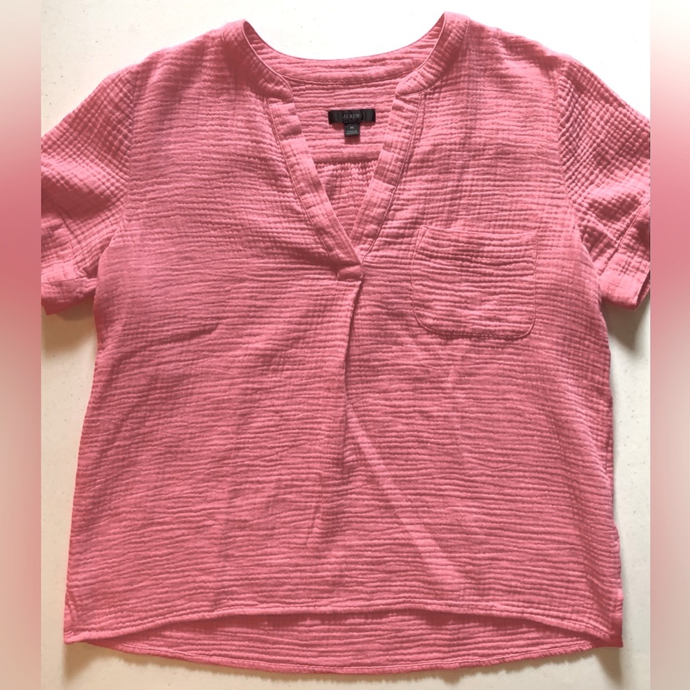 J. Crew Cotton Pink Top Medium